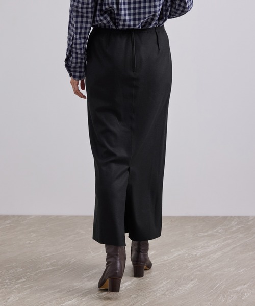 SALON adam et rope'(サロン アダム エ ロペ)の「Super100 ウールスムースナロースカート(スカート・レディース・ブラック/ベージュ・M/S)」の9枚目の写真