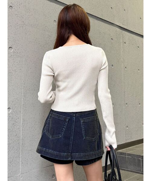 MURUA(ムルーア)の「ロゴプレートラメニット 秋服(ニット/セーター・レディース・ネイビー/ブラック/ブラウン/アイボリー・FREE)」の14枚目の写真