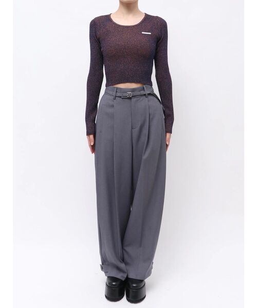 MURUA(ムルーア)の「ロゴプレートラメニット 秋服(ニット/セーター・レディース・ネイビー/ブラック/ブラウン/アイボリー・FREE)」の18枚目の写真
