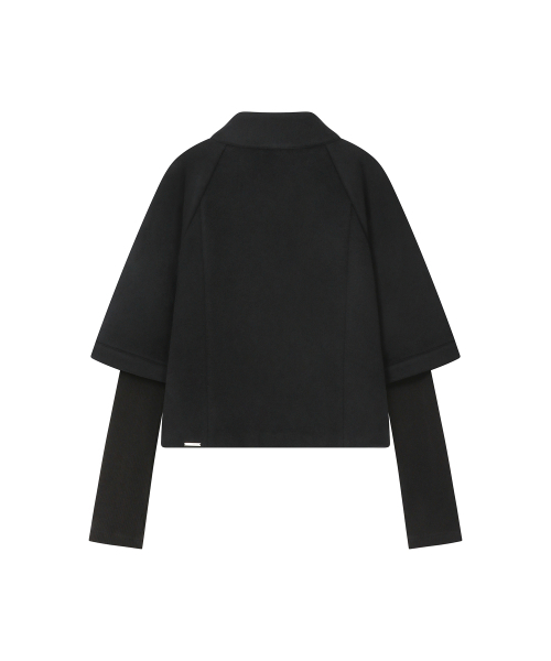 Miseki SEOUL（ミセキソウル）の「Double button layered short coat BLACK（チェスターコート・レディース・その他・1/2）」の3枚目の写真