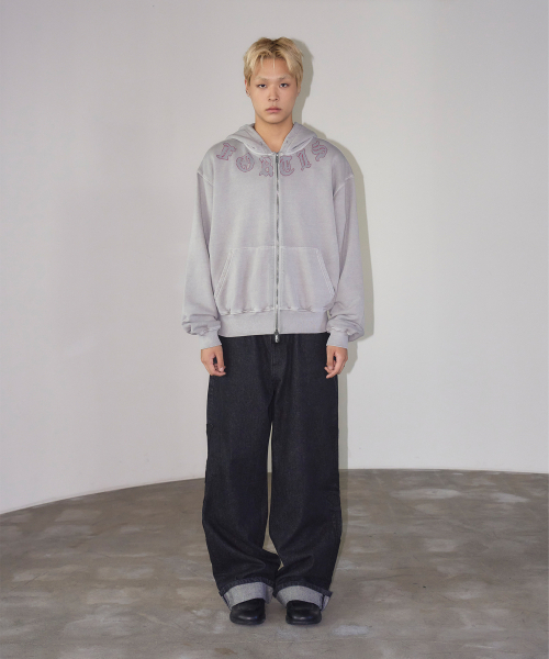 TRAVEL(トラベル)の「チョーカー PIGMENT フードジップアップ ゴーストグレー(パーカー・レディース・その他・SMALL/MEDIUM/LARGE)」の2枚目の写真