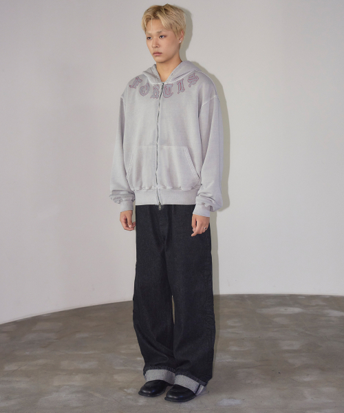 TRAVEL(トラベル)の「チョーカー PIGMENT フードジップアップ ゴーストグレー(パーカー・レディース・その他・SMALL/MEDIUM/LARGE)」の3枚目の写真