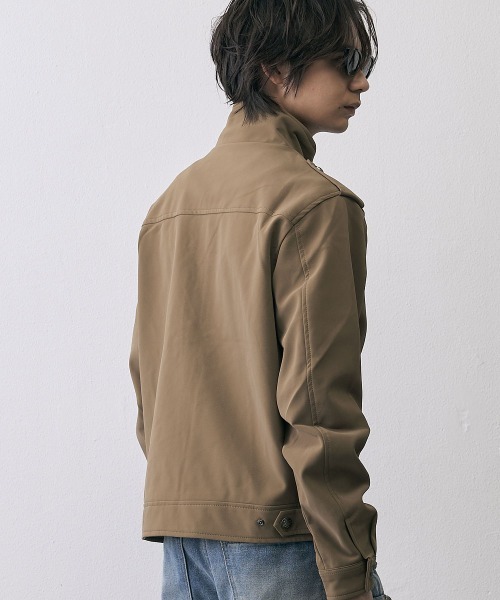 Shoowtime(ショウタイム)の「Military Napoleon Double Zip Jacket / ミリタリーナポレオンダブルジップベルベットライクジャケット(ミリタリージャケット・メンズ・ブラック/クリーム・X-LARGE/LARGE/MEDIUM/SMALL)」の17枚目の写真