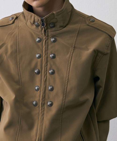 Shoowtime(ショウタイム)の「Military Napoleon Double Zip Jacket / ミリタリーナポレオンダブルジップベルベットライクジャケット(ミリタリージャケット・メンズ・ブラック/クリーム・X-LARGE/LARGE/MEDIUM/SMALL)」の19枚目の写真