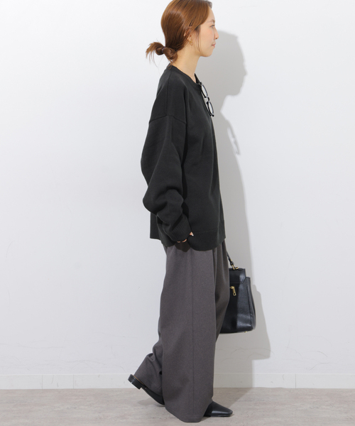 LOGAN knitting mills(ローガンニッティングミルズ)の「《WEB限定》別注【LOGAN Knitting Mills】ジャカードニット(ニット/セーター・レディース・ダークパープル/チャコールグレー/ブラック・FREE)」の6枚目の写真