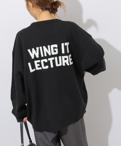 LOGAN knitting mills(ローガンニッティングミルズ)の「《WEB限定》別注【LOGAN Knitting Mills】ジャカードニット(ニット/セーター・レディース・ダークパープル/チャコールグレー/ブラック・FREE)」の11枚目の写真