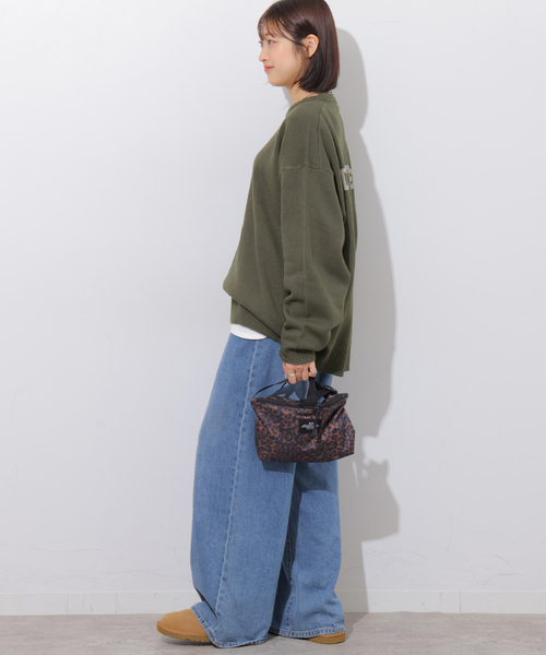 LOGAN knitting mills(ローガンニッティングミルズ)の「《WEB限定》別注【LOGAN Knitting Mills】ジャカードニット(ニット/セーター・レディース・ダークパープル/チャコールグレー/ブラック・FREE)」の13枚目の写真