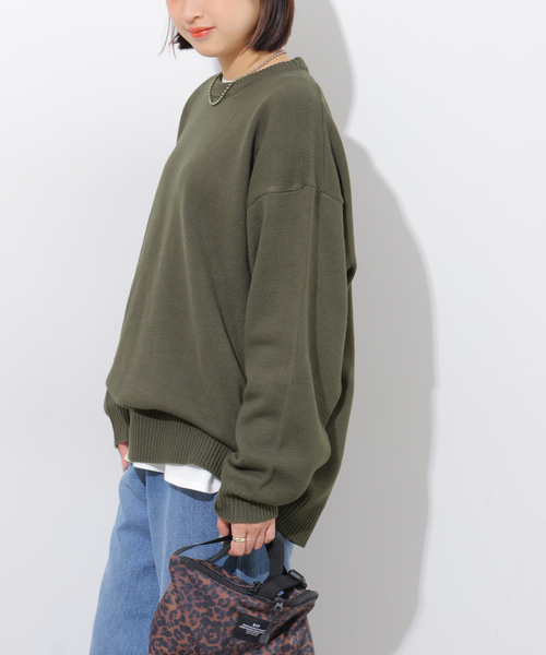 LOGAN knitting mills(ローガンニッティングミルズ)の「《WEB限定》別注【LOGAN Knitting Mills】ジャカードニット(ニット/セーター・レディース・ダークパープル/チャコールグレー/ブラック・FREE)」の16枚目の写真