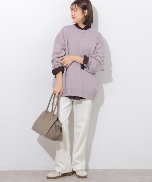 LOGAN knitting mills(ローガンニッティングミルズ)の「《WEB限定》別注【LOGAN Knitting Mills】ジャカードニット(ニット/セーター・レディース・ダークパープル/チャコールグレー/ブラック・FREE)」の18枚目の写真