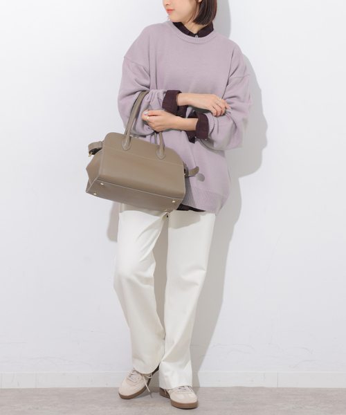 LOGAN knitting mills(ローガンニッティングミルズ)の「《WEB限定》別注【LOGAN Knitting Mills】ジャカードニット(ニット/セーター・レディース・ダークパープル/チャコールグレー/ブラック・FREE)」の19枚目の写真
