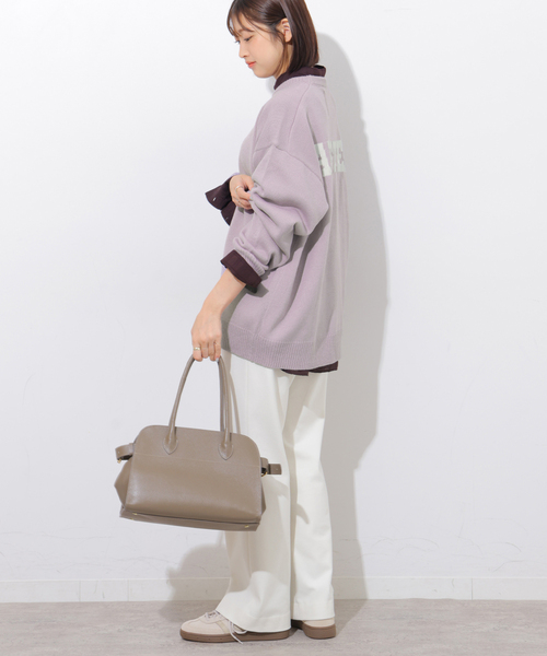 LOGAN knitting mills(ローガンニッティングミルズ)の「《WEB限定》別注【LOGAN Knitting Mills】ジャカードニット(ニット/セーター・レディース・ダークパープル/チャコールグレー/ブラック・FREE)」の20枚目の写真