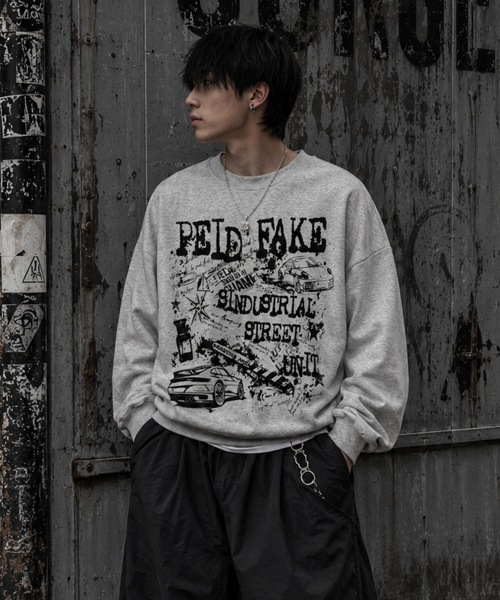 PEID（ペイド）の「PDインダストリー スウェット 2カラー（スウェット・レディース・ブラック/グレー・1/2/4/3/5）」の3枚目の写真