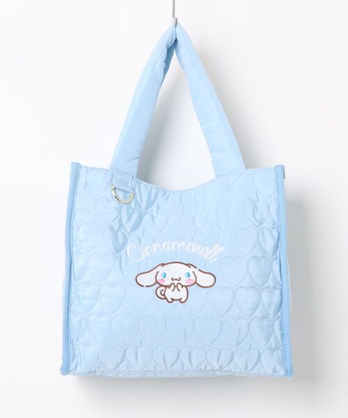 sanrio(サンリオ)の「Sanrio(サンリオ)ハートキルティング スクエアミニトートバッグ/ハローキティ/クロミ/シナモロール/マイメロディ(トートバッグ・レディース・ピンク/サックスブルー/ブラック/アイボリー・FREE)」の3枚目の写真