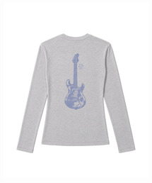 セミクロップド laventar 長袖Tシャツ [グレーメランジ]