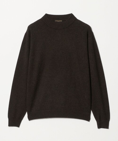 UNITED ARROWS(ユナイテッドアローズ)の「ウール/カシミヤ/シルク モックネック ニット(ニット/セーター・メンズ・ダークブラウン/ダークグレー/ナチュラル/パープル・L/M/XL/S)」の1枚目の写真