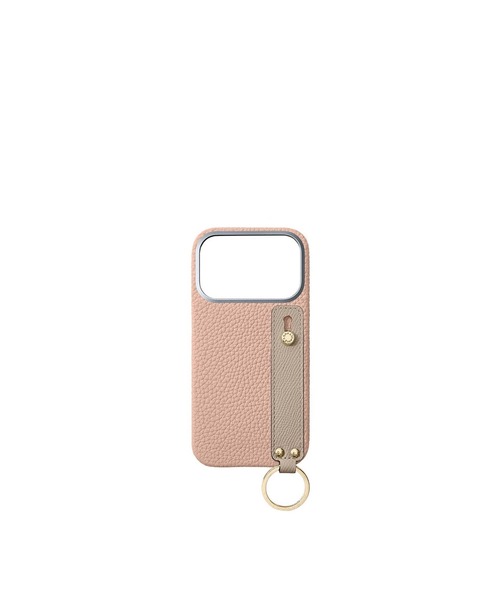 iPhone 18 Pro) ハンドル付き バックカバーケース シュリンクレザー