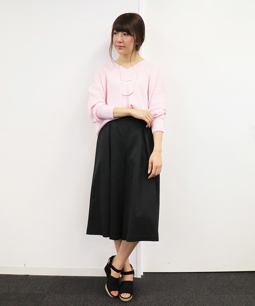 N.(N. Natural Beauty Basic)(エヌエヌナチュラルビューティーベーシック)の「ギャザーフレアガウチョ(その他パンツ・レディース・ベージュ/ブラック/カーキ・MEDIUM)」の19枚目の写真