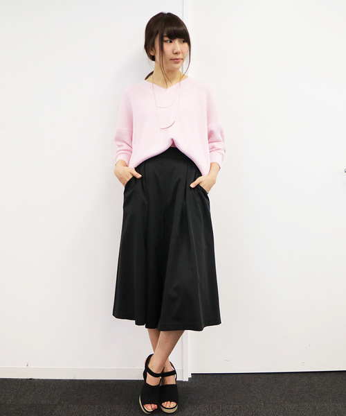 N.(N. Natural Beauty Basic)(エヌエヌナチュラルビューティーベーシック)の「ギャザーフレアガウチョ(その他パンツ・レディース・ベージュ/ブラック/カーキ・MEDIUM)」の20枚目の写真