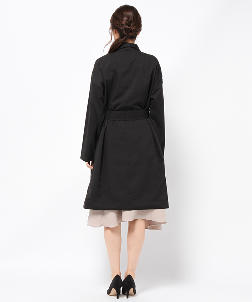 VENCEEXCHANGE（ヴァンスエクスチェンジ）の「ガウンコート                    （チェスターコート・レディース・ブラック/オリーブ/ライトベージュ・MEDIUM）」の6枚目の写真