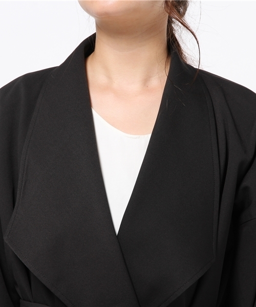 VENCEEXCHANGE（ヴァンスエクスチェンジ）の「ガウンコート                    （チェスターコート・レディース・ブラック/オリーブ/ライトベージュ・MEDIUM）」の8枚目の写真