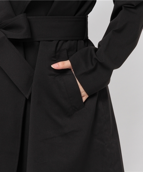 VENCEEXCHANGE（ヴァンスエクスチェンジ）の「ガウンコート                    （チェスターコート・レディース・ブラック/オリーブ/ライトベージュ・MEDIUM）」の10枚目の写真