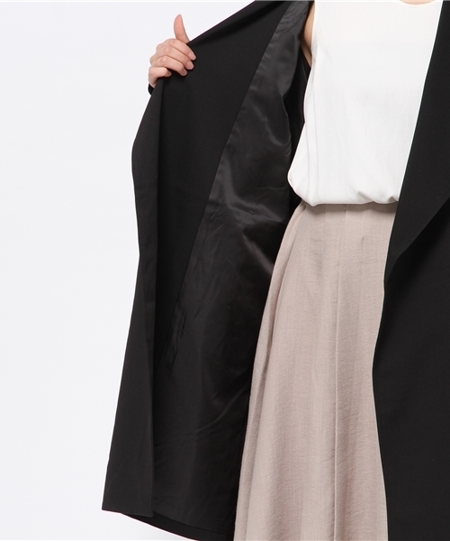 VENCEEXCHANGE（ヴァンスエクスチェンジ）の「ガウンコート                    （チェスターコート・レディース・ブラック/オリーブ/ライトベージュ・MEDIUM）」の13枚目の写真