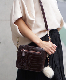 laboratory work | チャーム付きクロコ型押しBOXショルダー(ショルダーバッグ)