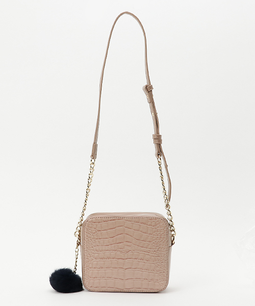 laboratory work（ラボラトリーワーク）の「チャーム付きクロコ型押し BOXショルダーバッグ（ショルダーバッグ・レディース・ブラウン/ベージュ・MEDIUM）」の12枚目の写真