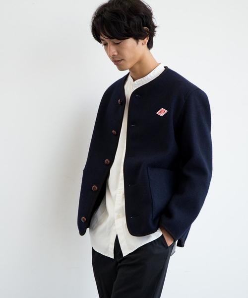 DANTON（ダントン）の「[ダントン] SC★DANTON W/M ノーカラージャケット / ブルゾン（ブルゾン・メンズ・ダークグレー/ネイビー・40/42）」の2枚目の写真