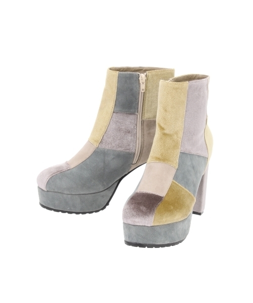 merry jenny（メリージェニー）の「パッチワークショートブーツ（その他シューズ・レディース・イエロー/ブラック/ピンク・LARGE/MEDIUM）」の13枚目の写真