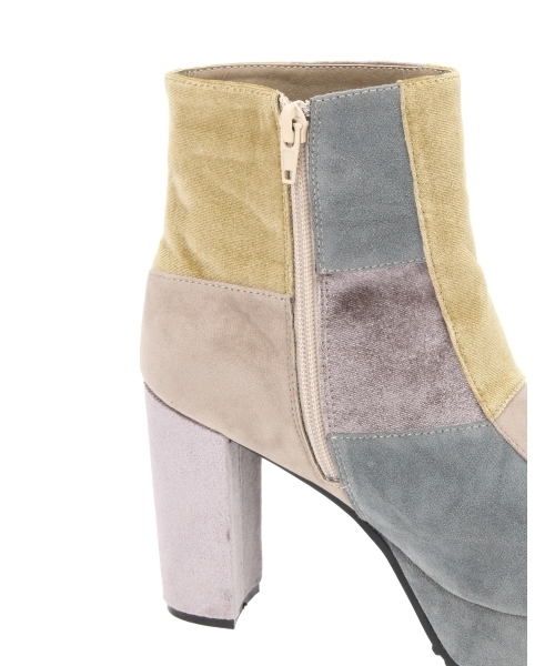 merry jenny（メリージェニー）の「パッチワークショートブーツ（その他シューズ・レディース・イエロー/ブラック/ピンク・LARGE/MEDIUM）」の8枚目の写真