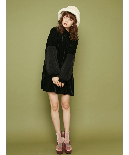 merry jenny（メリージェニー）の「パッチワークショートブーツ（その他シューズ・レディース・イエロー/ブラック/ピンク・LARGE/MEDIUM）」の5枚目の写真