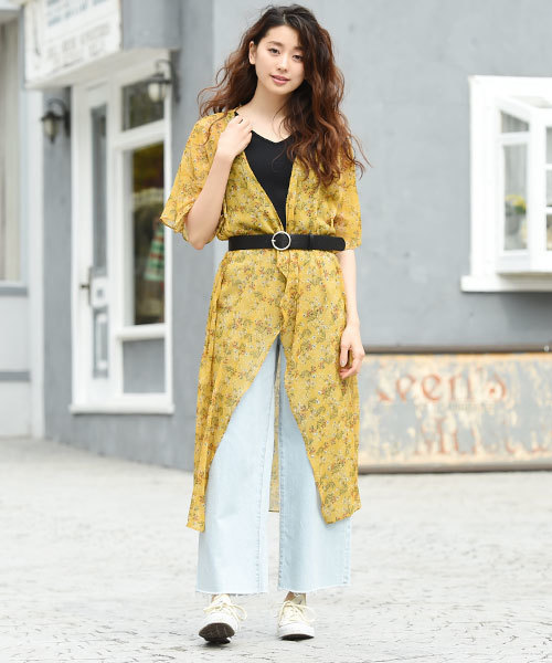 Luz Llena（ラズレナ）の「ワイドデニムパンツ（デニムパンツ・レディース・ブルー/サックスブルー・SMALL/MEDIUM）」の2枚目の写真