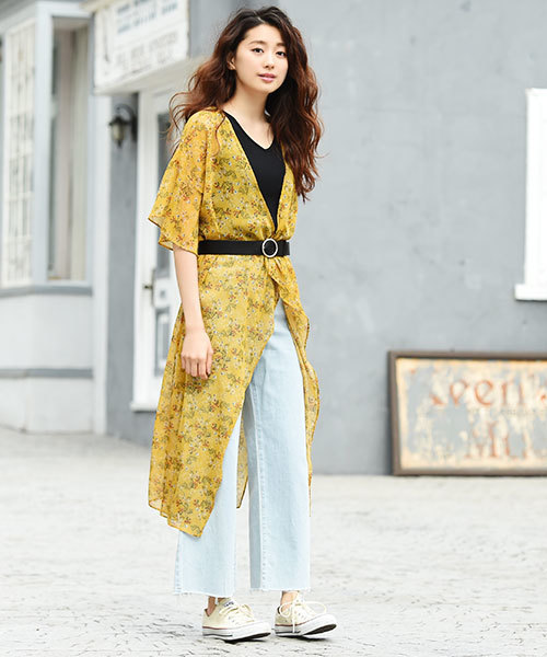 Luz Llena（ラズレナ）の「ワイドデニムパンツ（デニムパンツ・レディース・ブルー/サックスブルー・SMALL/MEDIUM）」の7枚目の写真