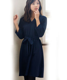 バックスタイル美人スキッパーデザインワンピース