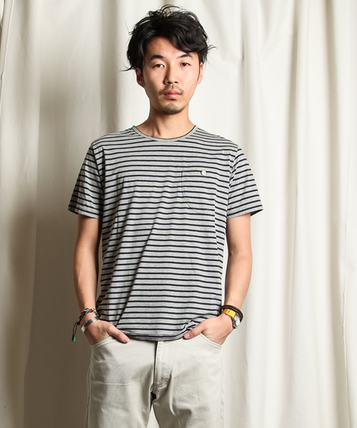 EEL(イール)の「陶器釦のポケTEE2013(Tシャツ/カットソー・メンズ・ホワイト系その他/グレー系その他・LARGE/MEDIUM/SMALL)」の2枚目の写真