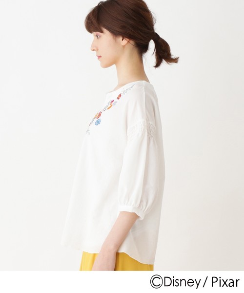 grove(グローブ)の「◆フラワー刺繍ブラウス(リメンバー・ミー)(シャツ/ブラウス・レディース・ネイビー/オフホワイト・02/03)」の4枚目の写真