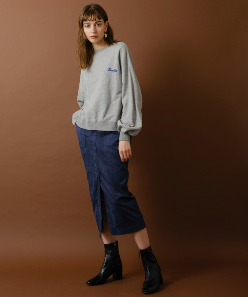 Banner Barrett（バナーバレット）の「【WEB限定】 FAKE SUEDE LONG SKIRT/スエードタイトスカート（スカート・レディース・ブラック/ブラウン/ブルー・36/38）」の3枚目の写真