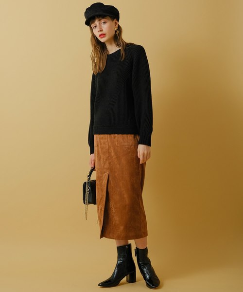 Banner Barrett（バナーバレット）の「【WEB限定】 FAKE SUEDE LONG SKIRT/スエードタイトスカート（スカート・レディース・ブラック/ブラウン/ブルー・36/38）」の8枚目の写真
