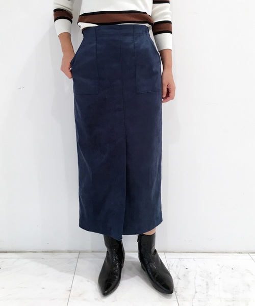 Banner Barrett（バナーバレット）の「【WEB限定】 FAKE SUEDE LONG SKIRT/スエードタイトスカート（スカート・レディース・ブラック/ブラウン/ブルー・36/38）」の9枚目の写真
