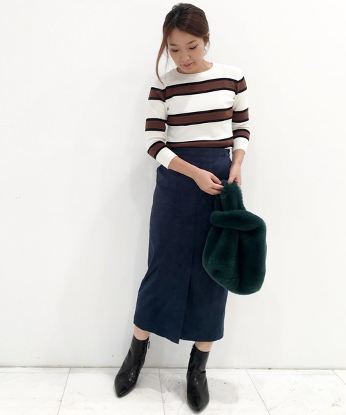 Banner Barrett（バナーバレット）の「【WEB限定】 FAKE SUEDE LONG SKIRT/スエードタイトスカート（スカート・レディース・ブラック/ブラウン/ブルー・36/38）」の5枚目の写真