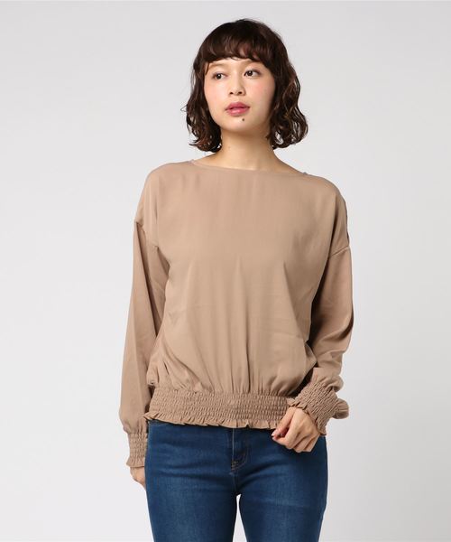 AMERICAN HOLIC（アメリカンホリック）の「シャーリングブラウス（シャツ/ブラウス・レディース・アイボリー/ブラック/ベージュ・FREE）」の18枚目の写真