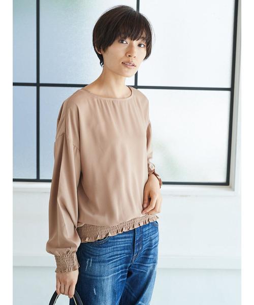 AMERICAN HOLIC（アメリカンホリック）の「シャーリングブラウス（シャツ/ブラウス・レディース・アイボリー/ブラック/ベージュ・FREE）」の9枚目の写真