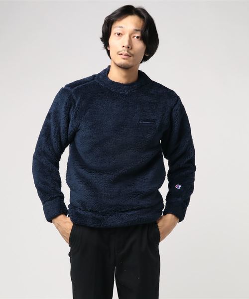 Champion(チャンピオン)の「【Champion/チャンピオン】メンズ ベーシック クルーネックフリースシャツ(Tシャツ/カットソー・メンズ・ネイビー/キャメル/グレー/オフホワイト/ブラック/ブルー系その他・LARGE/MEDIUM)」の5枚目の写真