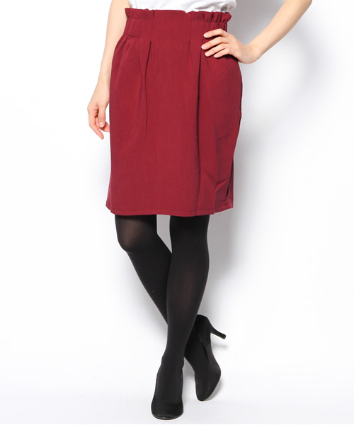 WHO'S WHO gallery（フーズフーギャラリー）の「タックギャザーコクーンスカート（スカート・レディース・ブラック/グレー/ワインレッド/ネイビー/その他・FREE）」の6枚目の写真