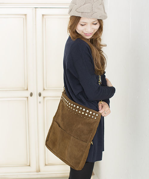 NANO universe（ナノユニバース）の「スタッズクラッチ（クラッチバッグ・レディース・グレー/ブラウン・FREE）」の14枚目の写真