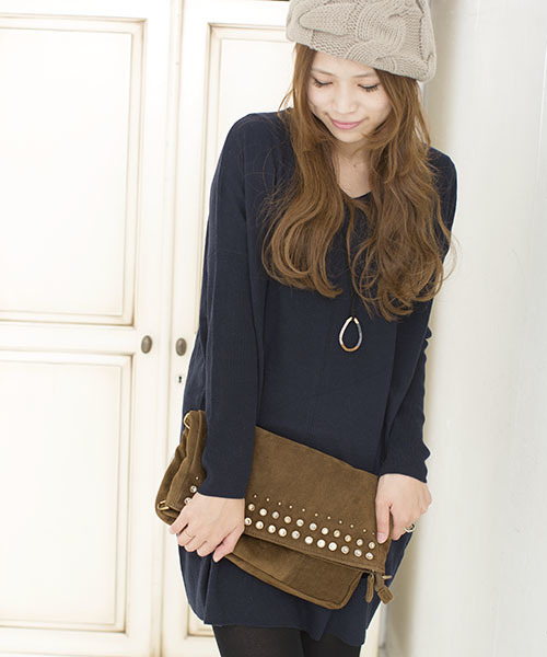 NANO universe（ナノユニバース）の「スタッズクラッチ（クラッチバッグ・レディース・グレー/ブラウン・FREE）」の15枚目の写真