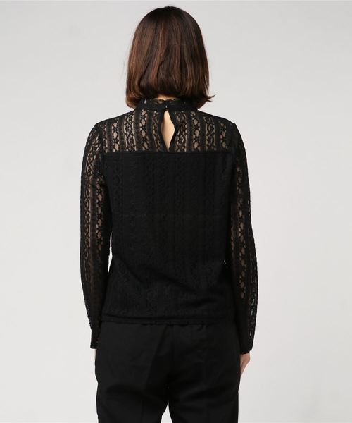 rps（アールピーエス）の「総レースプチハイネックブラウス（シャツ/ブラウス・レディース・オフホワイト/ホワイト系その他2/ブラック/ブラック系その他2/ラベンダー・M）」の13枚目の写真