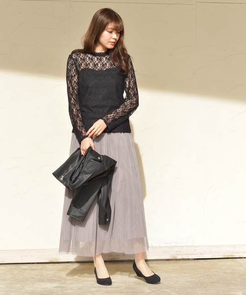 rps（アールピーエス）の「総レースプチハイネックブラウス（シャツ/ブラウス・レディース・オフホワイト/ホワイト系その他2/ブラック/ブラック系その他2/ラベンダー・M）」の18枚目の写真