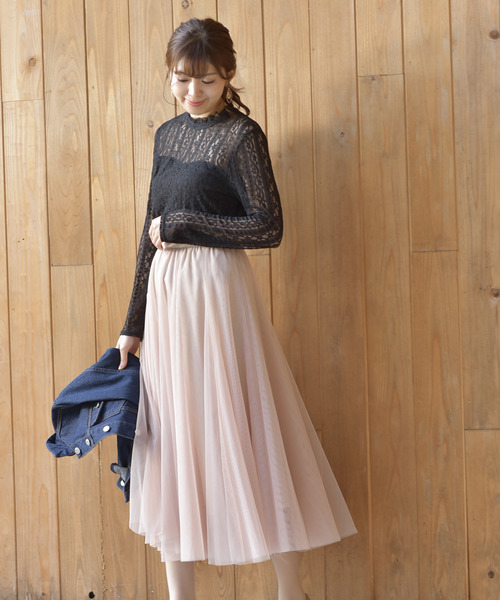 rps（アールピーエス）の「総レースプチハイネックブラウス（シャツ/ブラウス・レディース・オフホワイト/ホワイト系その他2/ブラック/ブラック系その他2/ラベンダー・M）」の6枚目の写真